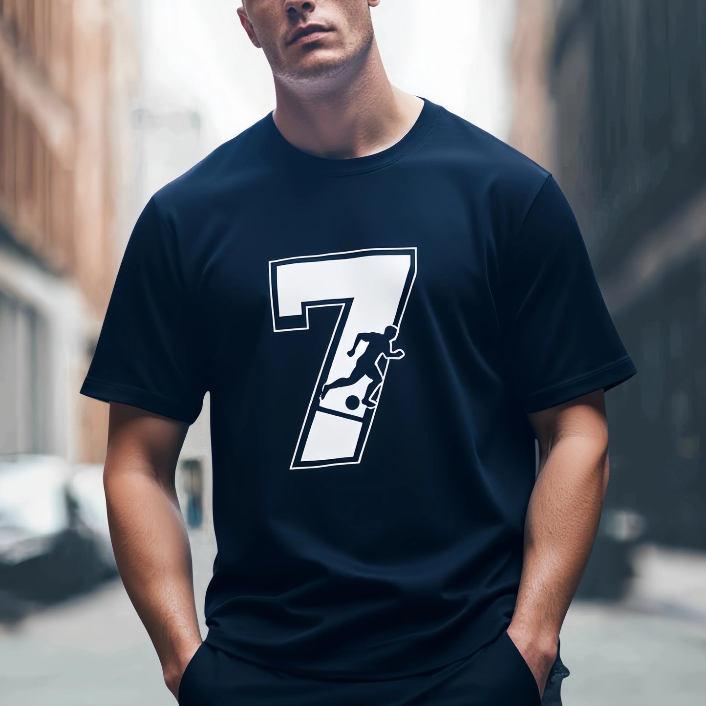 Graphic Tees Design Men's Casual T Shirt Large Number 7 Graphic Tee Streetwear Daily Wear