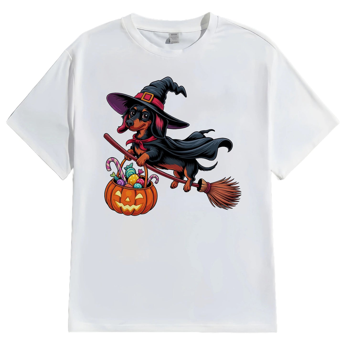 Halloween Casual Round Neck Short Sleeve T-Shirt Regular Fit Ghost & Pumpkin Print Comfortable Men's Top Fashion Streetwear
