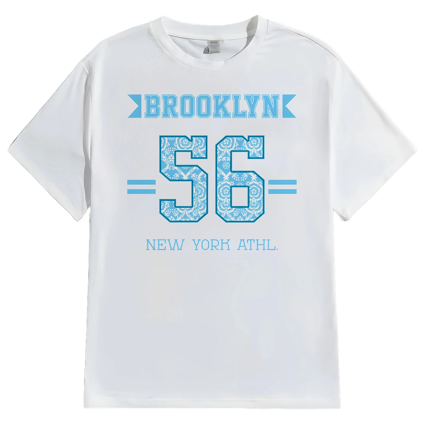 Casual Round Neck Short Sleeve T-Shirt Regular Fit Print Comfortable Men's Top Fashion Streetwear