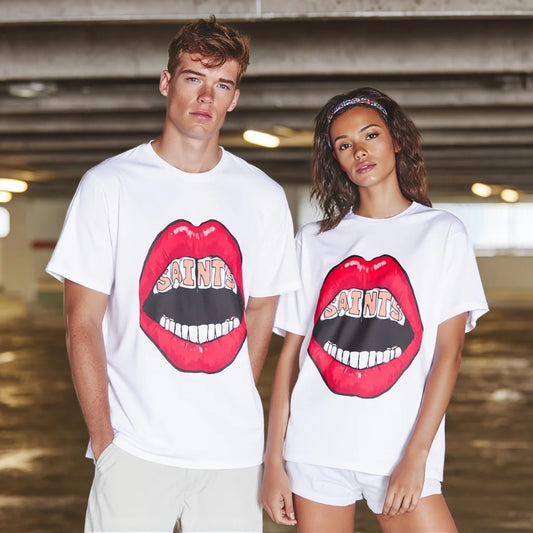 Fashion Unisex T Shirt with Bold Red Lips Print for Casual Wear Graphic Tee For Summer 2025