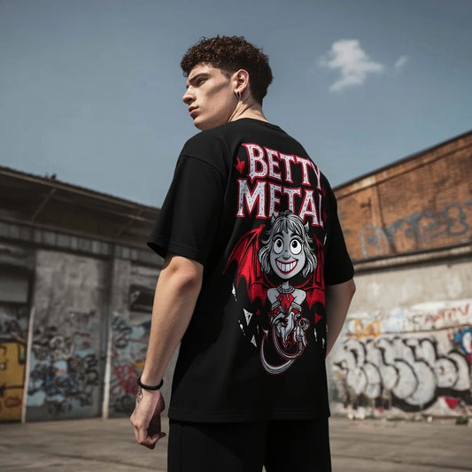 Men's Short Sleeve T Shirt with Clown and Letter Print for Streetwear Cotton Graphic Tee For Summer