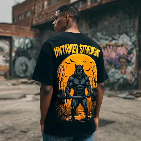 Fashion Graphic Tee For Summer Men's T Shirt Wolf Warrior Graphic Tee Untamed Strength Urban Streetwear Fitness Gym Casual Wear