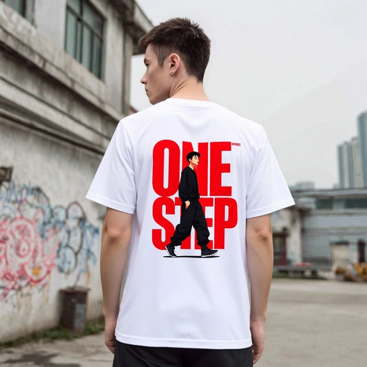 Graphic Tee Design | Men's Casual T Shirt with Bold Lettering and Silhouette Print | for Urban Streetwear