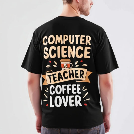 Men's T Shirt Computer Science Teacher Coffee Lover Print Casual Daily Wear Graphic Tee For Summer 2025