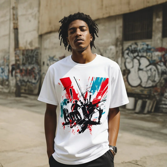 Men's Casual T Shirt | Abstract Colorful Graffiti Print Streetwear Daily Wear | Trendy Graphic Tee 2025