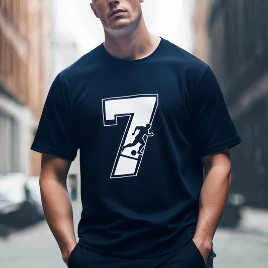 Graphic Tees Design Men's Casual T Shirt Large Number 7 Graphic Tee Streetwear Daily Wear