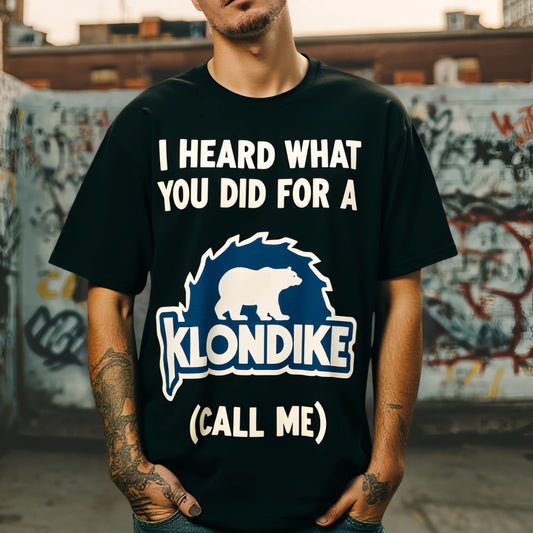 Men's Casual T Shirt Polar Bear Graphic Tee I Heard What You Did For A (Call Me) Streetwear Fashion Top for Daily Wear Trendy Streetwear Printed Tshirt