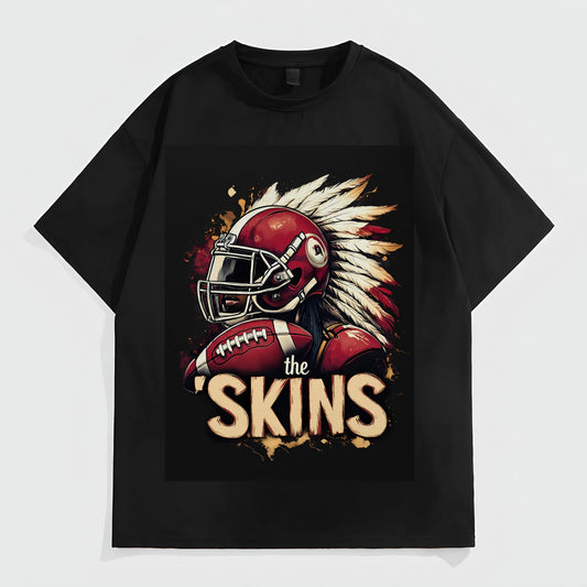 Men's Casual T-Shirt with Football Player and Feather Design for Sports Fans Fashion Tees 2025