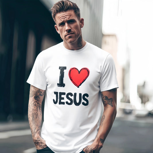 Fashion Graphic Tees For ManMen's Casual T Shirt Heart and Text Print Streetwear Fashion Top