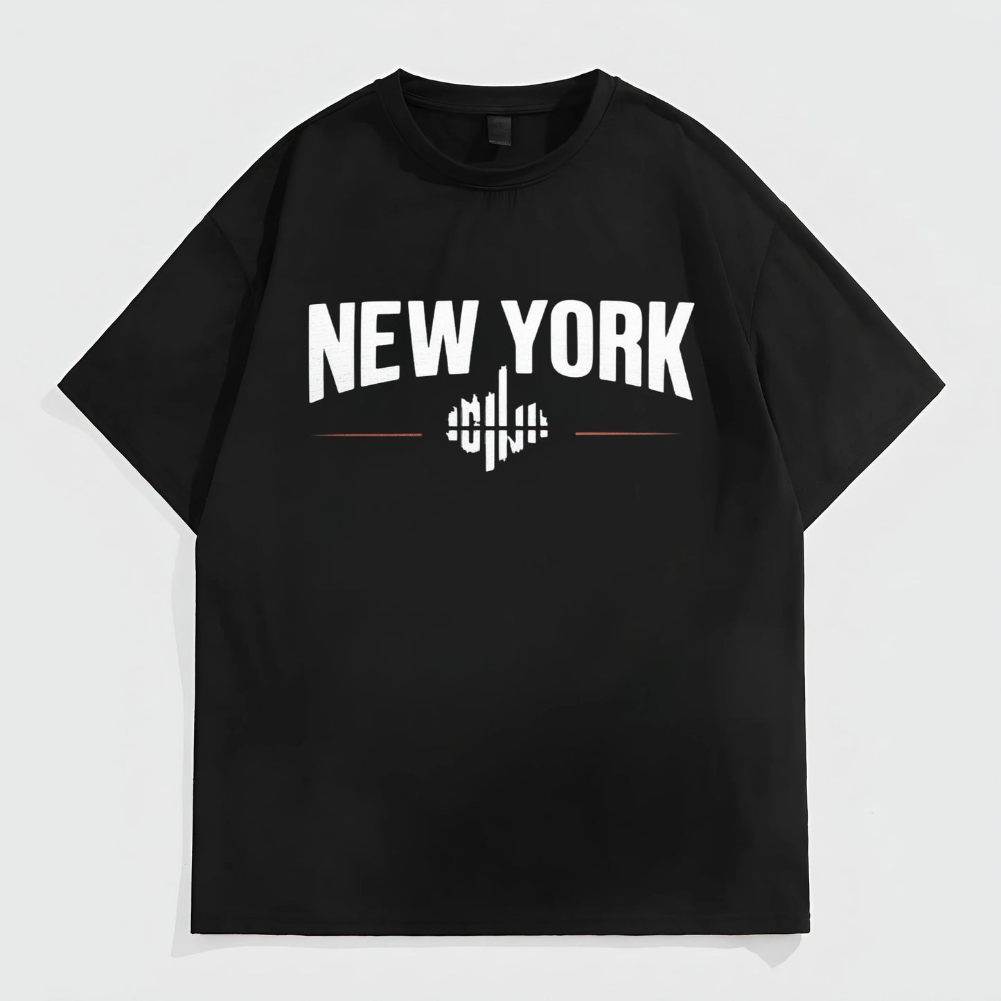 Trendy Tees for Men Men's Casual T-Shirt Cityscape Print Graphic Tee for Daily Wear