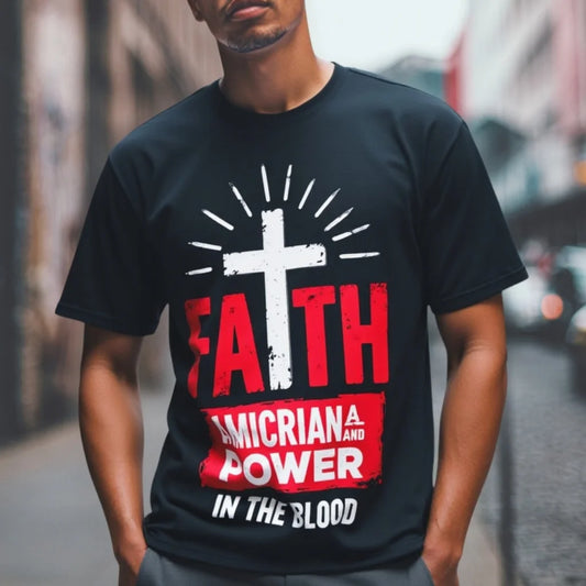 Graphic Tees Boutique Men's Casual T Shirt Cross Faith Design Graphic Tee for Daily Wear