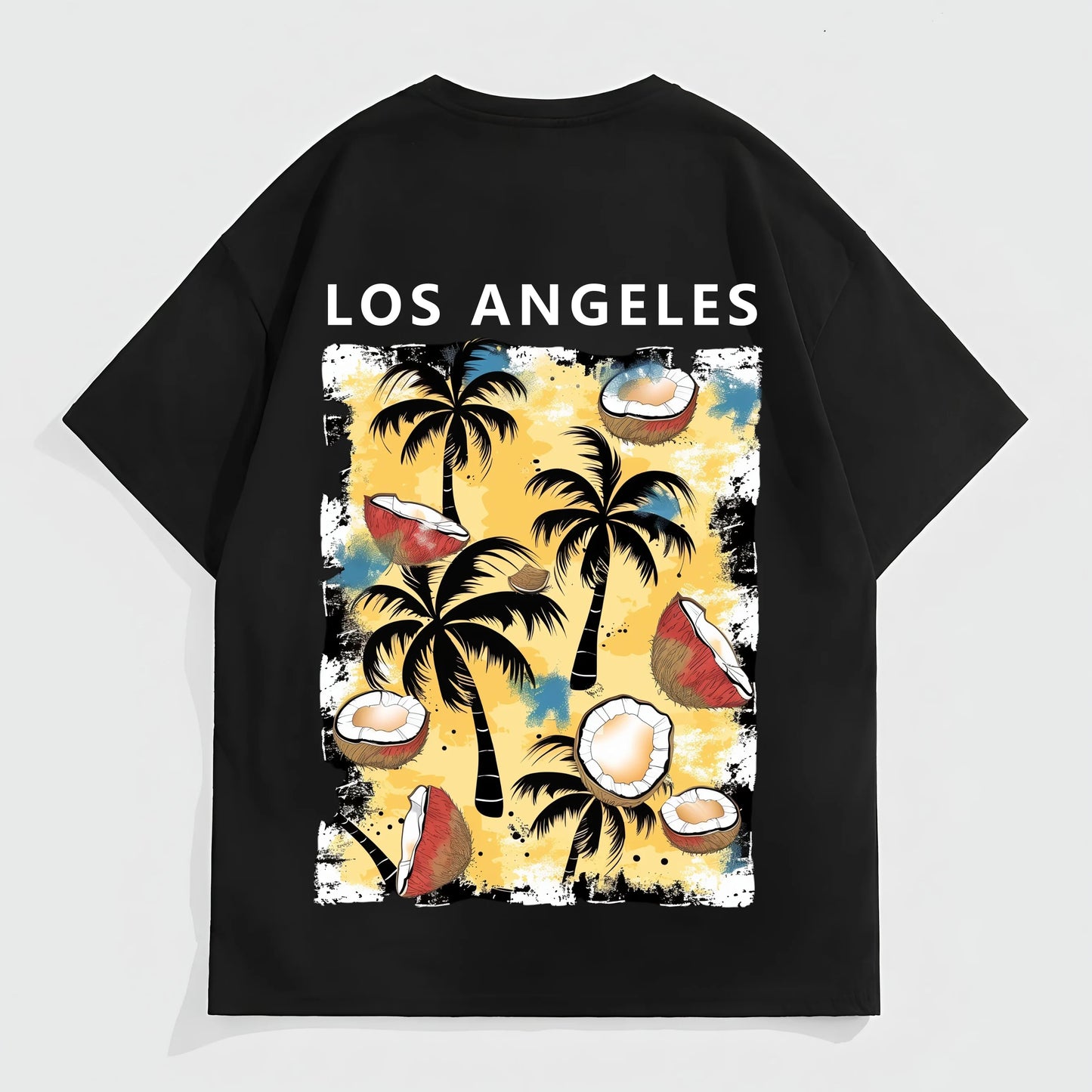 Trendy T-Shirt For Man Men's Short Sleeve T-Shirt Palm Tree Coconut Print Casual Summer Beachwear