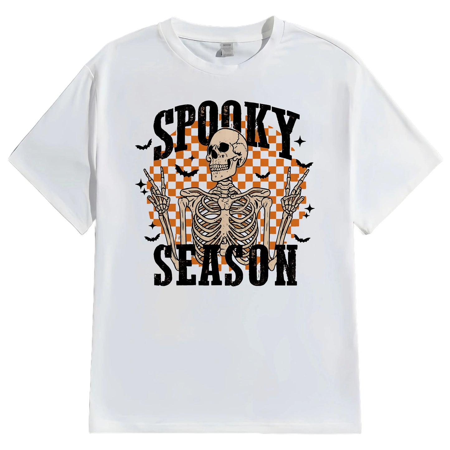 Halloween Casual Round Neck Short Sleeve T-Shirt Regular Fit Print Comfortable Breathable Men's Top Wear for Daily Use