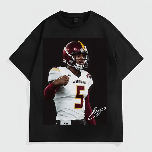 Men's Casual T-Shirt with Sports Player Graphic Print for Daily Wear Fashion Tees 2025