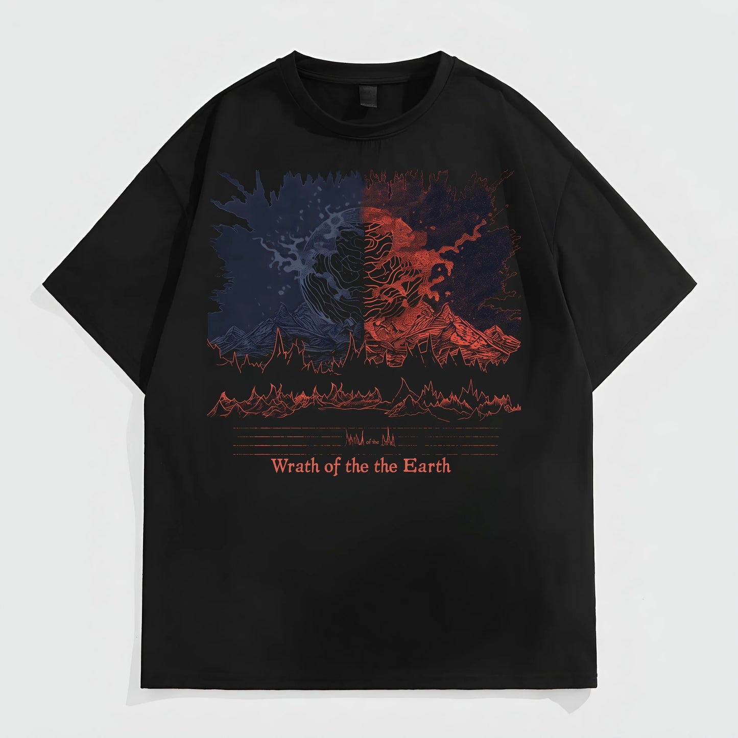 Men's Casual T-Shirt Abstract Earth Design Graphic Tee for Daily Wear Graphic Fashion Tees For Man