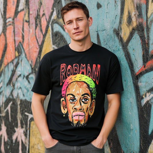 Loose Fit Short Sleeve Round Neck Casual T-Shirt Print Comfortable Breathable Men's Top Fashion Streetwear