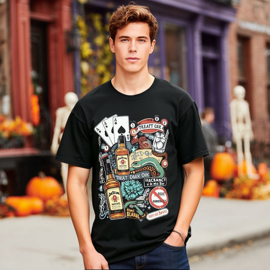 Loose Fit Short Sleeve Round Neck Casual T-Shirt Style Comfortable Breathable Men's Top Fashion Streetwear