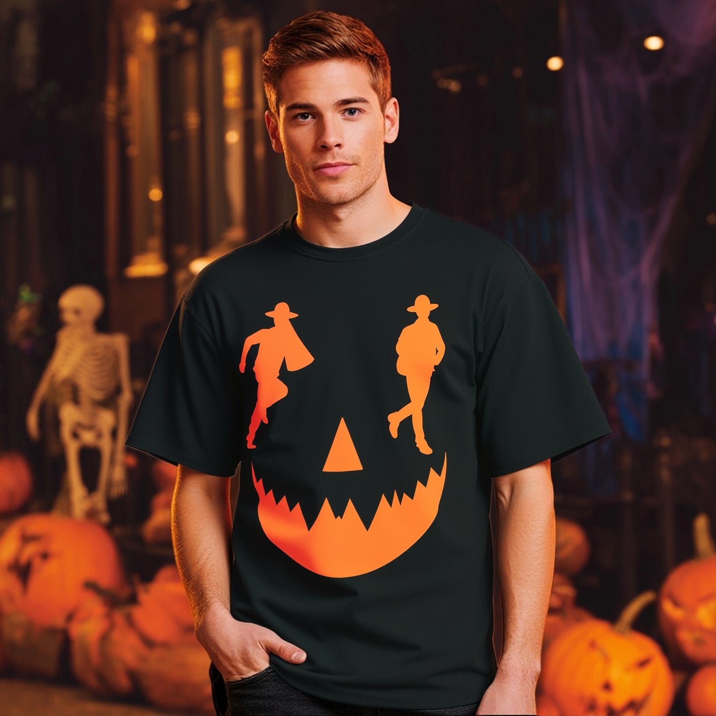 Loose Fit Short Sleeve Round Neck Casual T-Shirt Print Comfortable Breathable Men's Top Fashion Streetwear