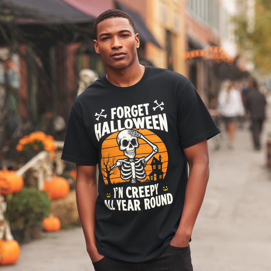 Loose Fit Short Sleeve Round Neck Casual T-Shirt Print Comfortable Breathable Men's Top Fashion Streetwear