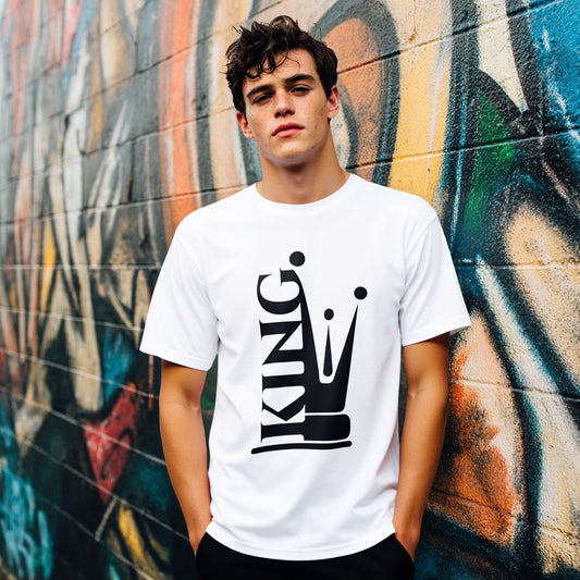 Casual Round Neck Short Sleeve T-Shirt Regular Fit Print Men's Fashion Top Comfortable Breathable Streetwear