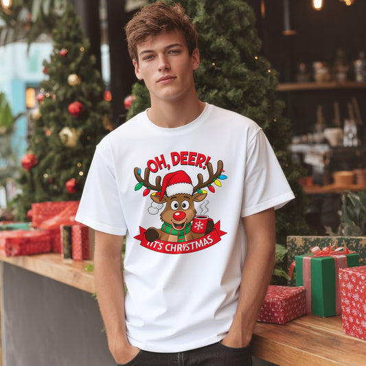 Casual Round Neck Short Sleeve T-Shirt Regular Fit Print Men's Top Comfortable Breathable Streetwear Fashion