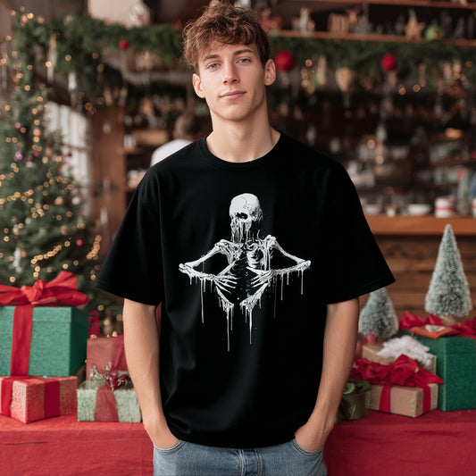 Loose Fit Short Sleeve Round Neck Casual T-Shirt Style Comfortable Breathable Men's Top Fashion Streetwear