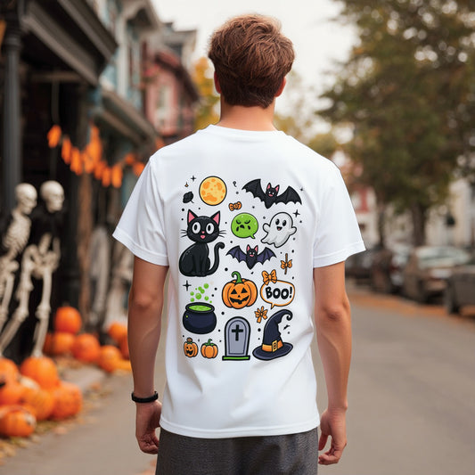 Casual Round Neck Short Sleeve T-Shirt Regular Fit Board Type Men's Fashion Top Wear Comfortable Breathable Basic Style