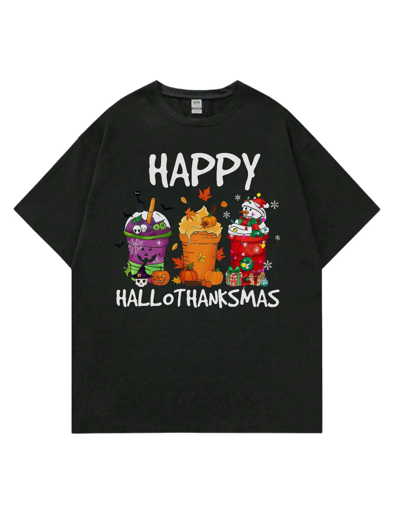 Loose Fit Short Sleeve Round Neck Casual T-Shirt Style Comfortable Breathable Men's Top Fashion Streetwear