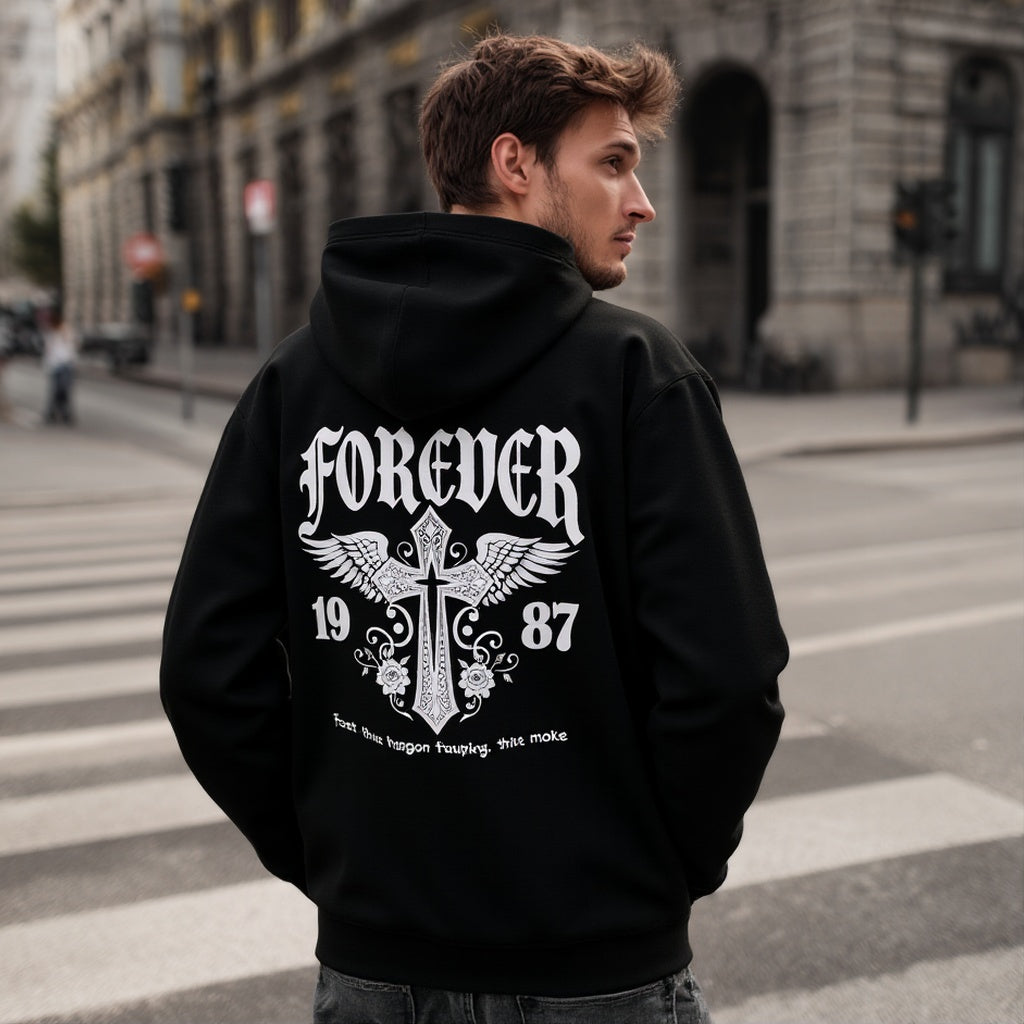 Long Sleeve Casual Knitwear Hoodies Men's Fashion Topwear Comfortable Breathable Streetwear Style Essential Winter Layer