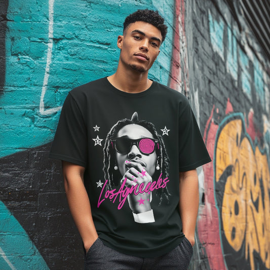 Loose Fit Short Sleeve Round Neck Casual T-Shirt Print Comfortable Breathable Men's Top Fashion Streetwear