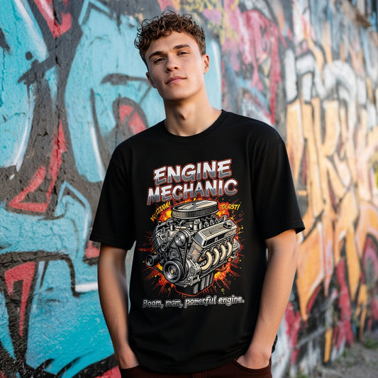 Loose Fit Short Sleeve Round Neck Casual T-Shirt Print Comfortable Breathable Men's Top Fashion Streetwear