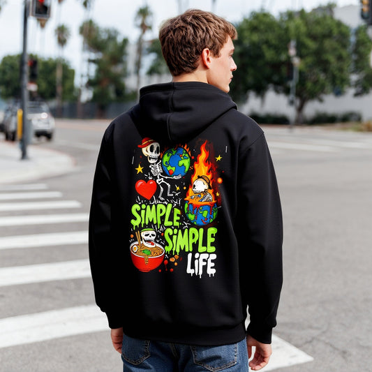 Long Sleeve Casual Knitwear Hoodies Men's Fashion Top Wear Comfortable Breathable Street Style Clothing