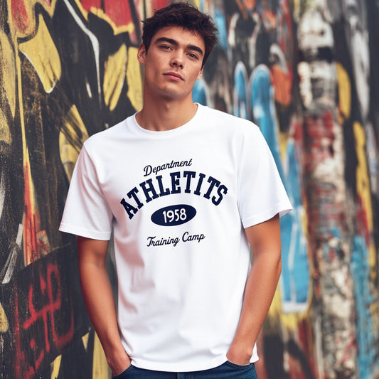 Casual Round Neck Short Sleeve T-Shirt Regular Fit Print Men's Fashion Top Comfortable Breathable Streetwear